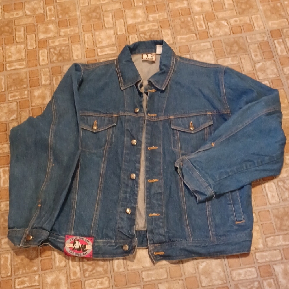 Denim Jacket Felix The Cat The Original Size Adult Xlarge